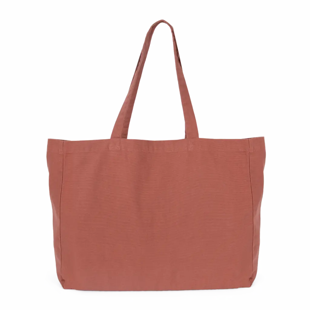 Grote 'evergreen' shopper, washed pink ochre — productfoto 15