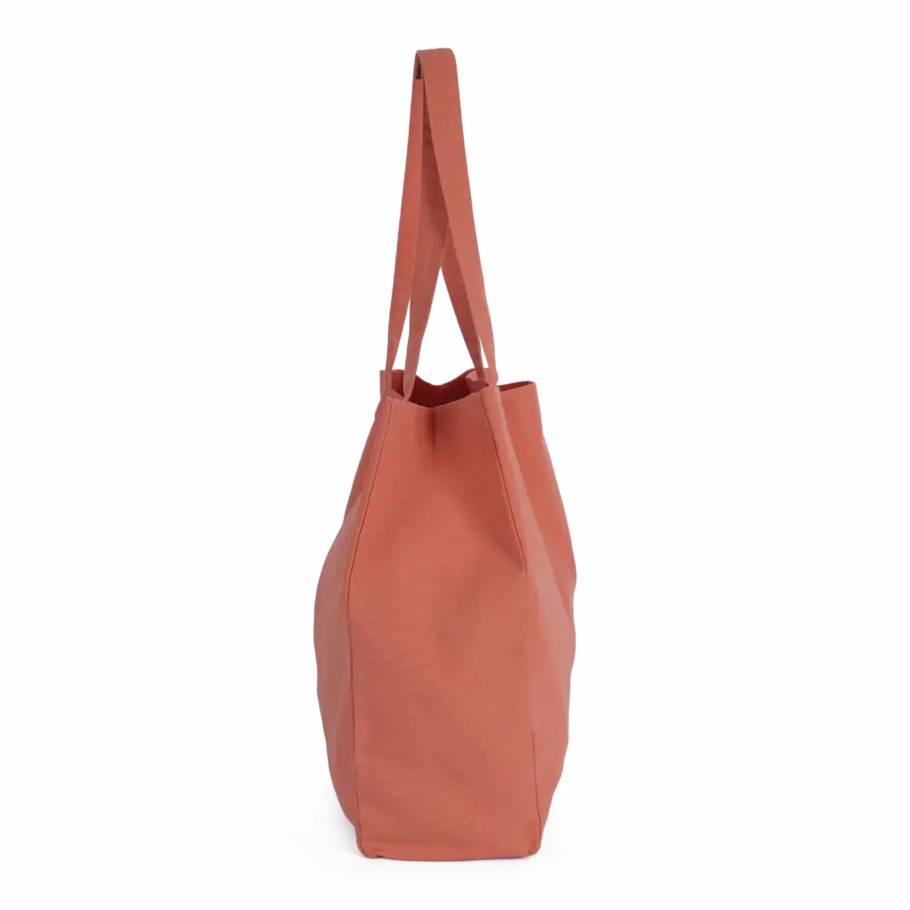 Grote 'evergreen' shopper, washed tawny orange — productfoto 15