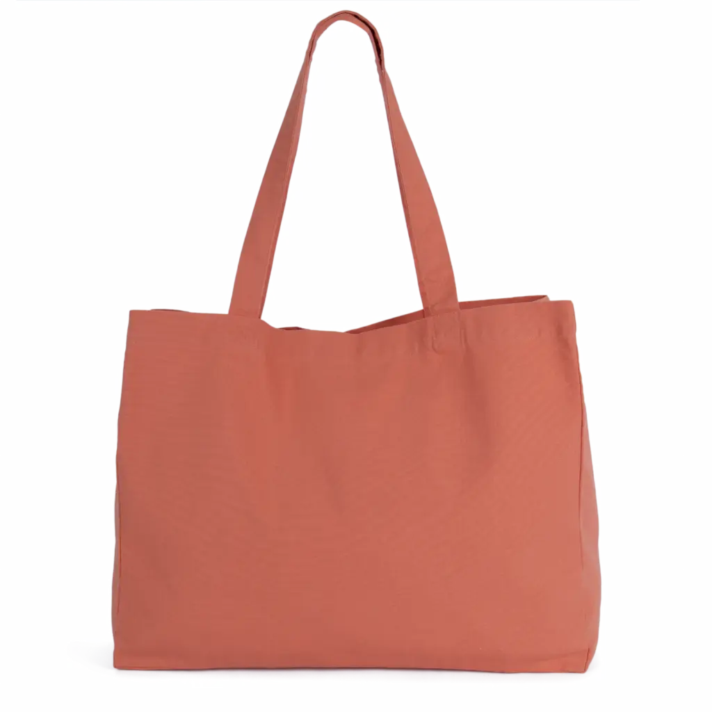 Grote 'evergreen' shopper, washed tawny orange — productfoto 16