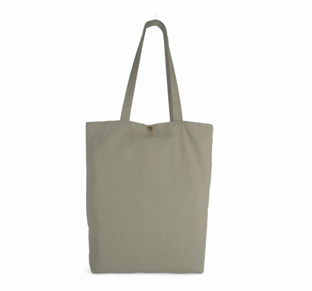 PS_KI3213_WASHEDGREENCLAY - Katoenendraagtassen Shopper van verwassen katoen, washed green clay — productfoto 8