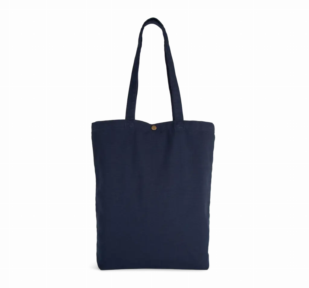 PS_KI3213_WASHEDNAVY - Katoenendraagtassen Shopper van verwassen katoen, washed navy — productfoto 10