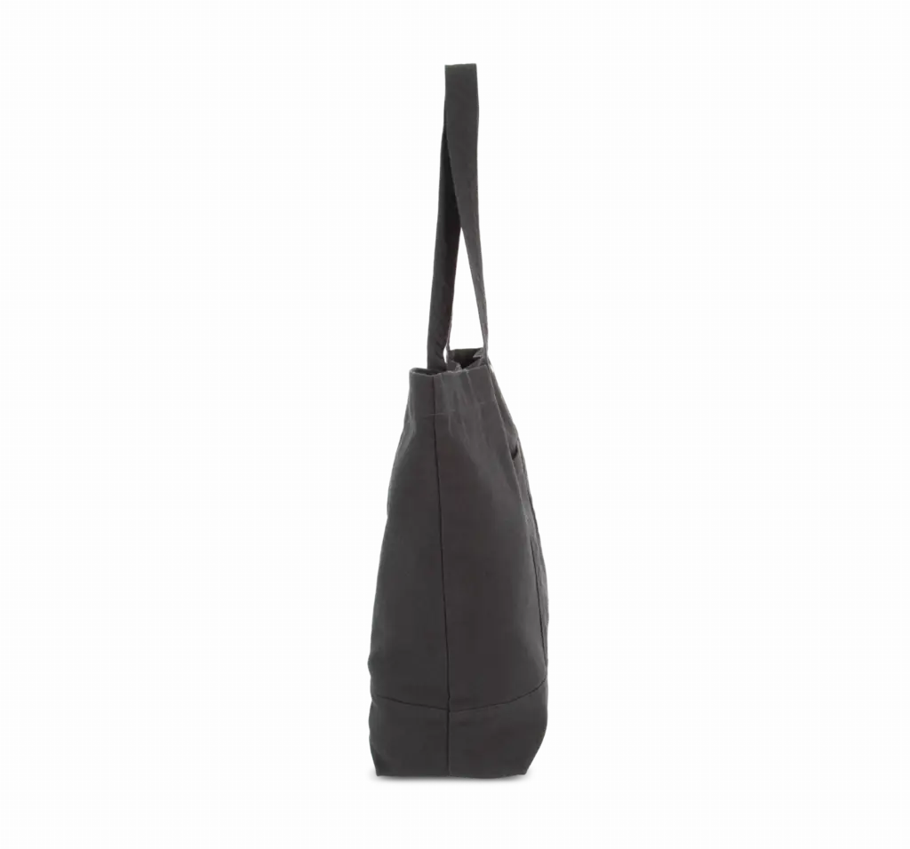 PS_KI3214-S_WASHEDBLACK - Hidalgo-werbeartikel Grote shopper met zijzak, washed black — productfoto 5