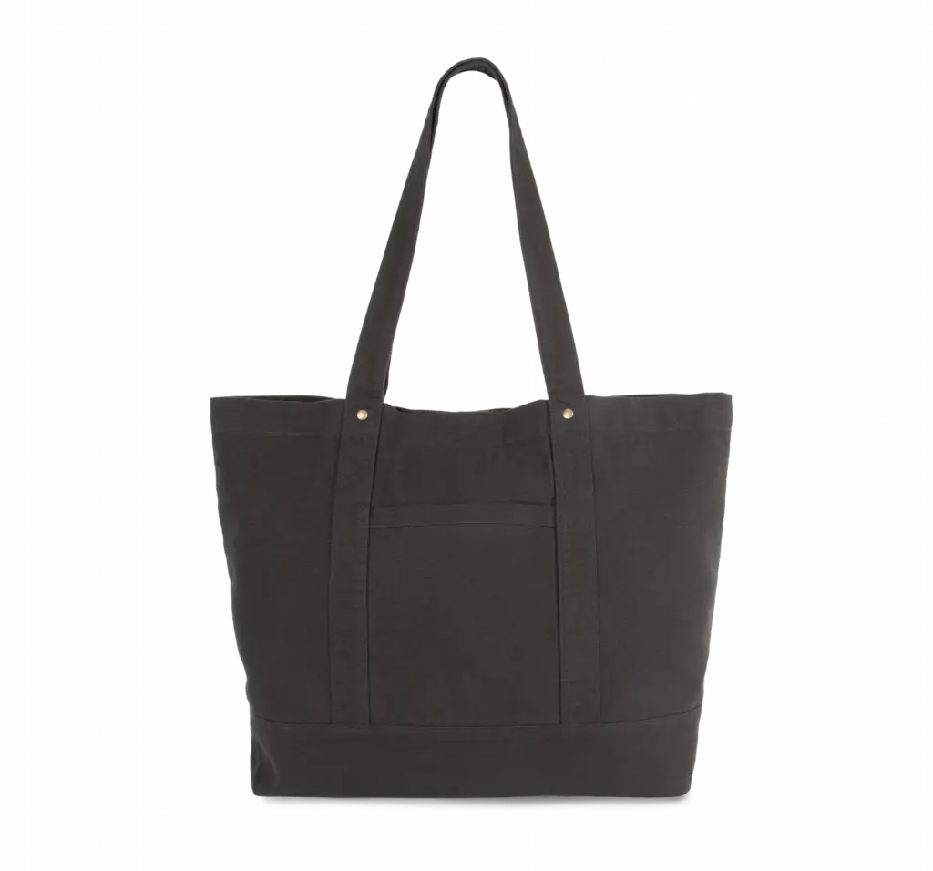Grote shopper met zijzak, washed black — productfoto 6