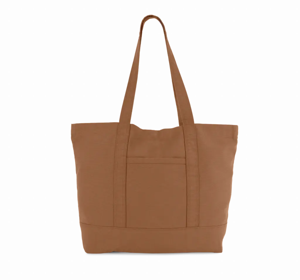 Grote shopper met zijzak, washed cinnamon — productfoto 7