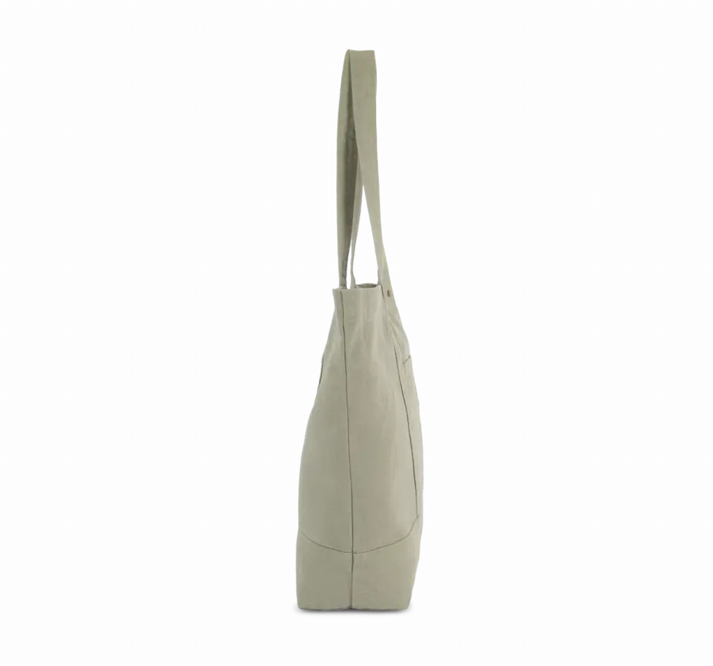 PS_KI3214-S_WASHEDGREENCLAY - Hidalgo-werbeartikel Grote shopper met zijzak, washed green clay — productfoto 7