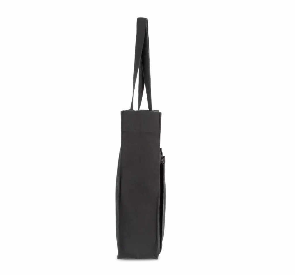 PS_KI3215-S_WASHEDBLACK - Hidalgo-werbeartikel Tas met dubbel voorvak, washed black — productfoto 5