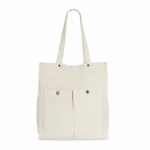 PS_KI3215_WASHEDIVORY - Katoenendraagtassen Tas met dubbel voorvak, washed ivory — productfoto 8