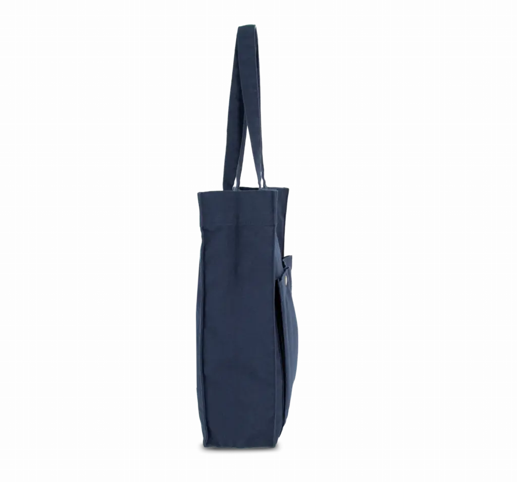 PS_KI3215-S_WASHEDNAVY - Hidalgo-werbeartikel Tas met dubbel voorvak, washed navy — productfoto 9