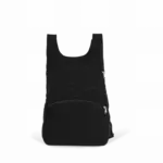 Gerecyclede rugzak met anti-diefstalzak op de achterkant., black night — productfoto 4