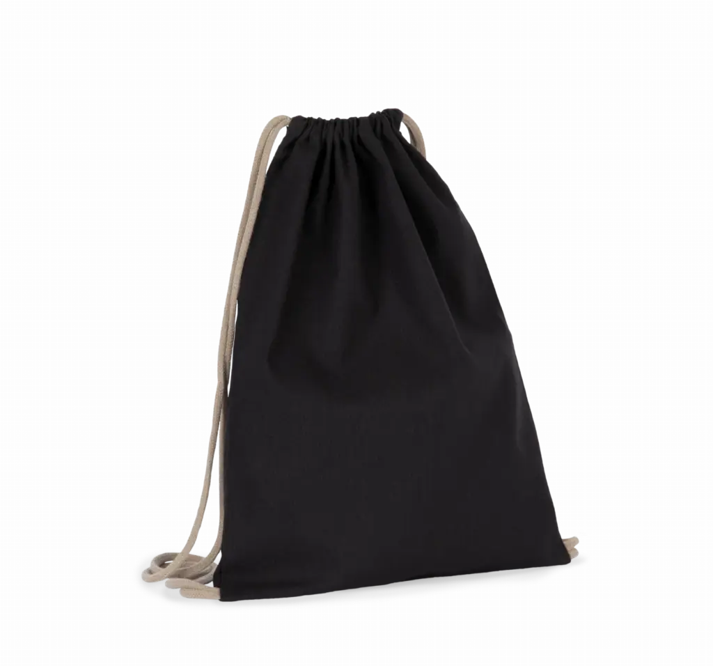 Gerecycled rugzakje met koordje, black night — productfoto 4