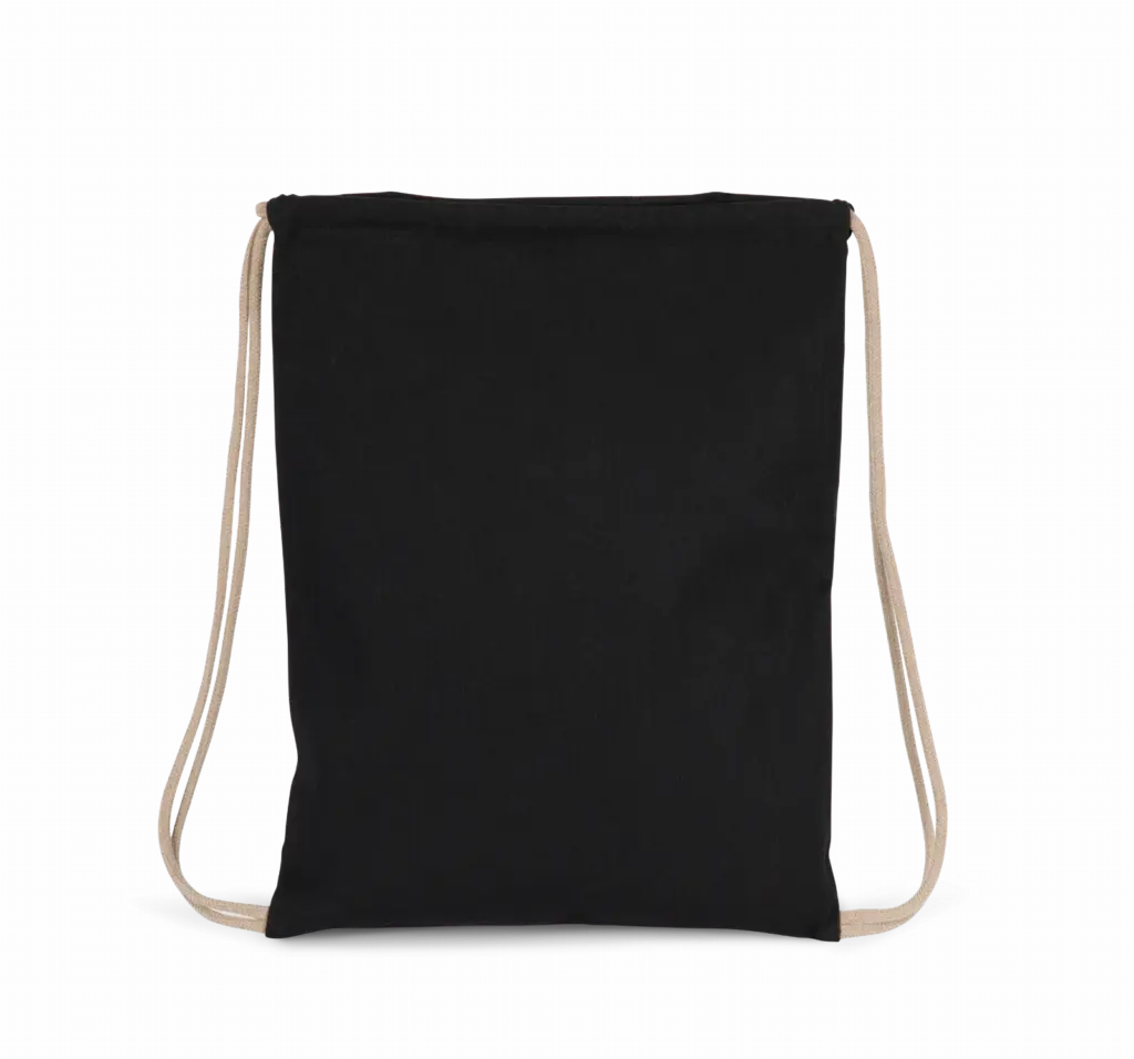Gerecycled rugzakje met koordje, black night — productfoto 8