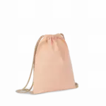 Gerecycled rugzakje met koordje - Kindermaat, salmon — productfoto 8