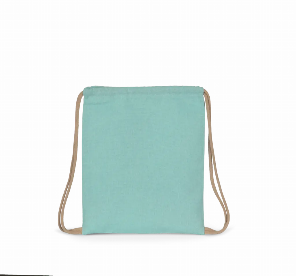 Gerecycled rugzakje met koordje - Kindermaat, topaz blue — productfoto 9