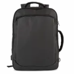 Businessrugzak met laptop-en documentenvak Kialma by k-loop, black — productfoto 3
