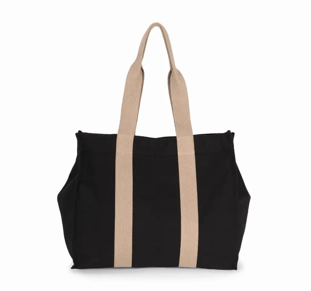 Grote, gerecyclede shopper met plooi