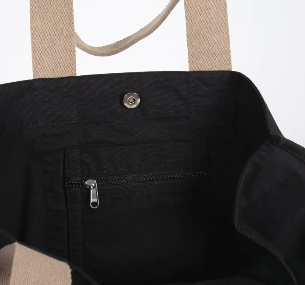 Grote, gerecyclede shopper met plooi — productfoto 4