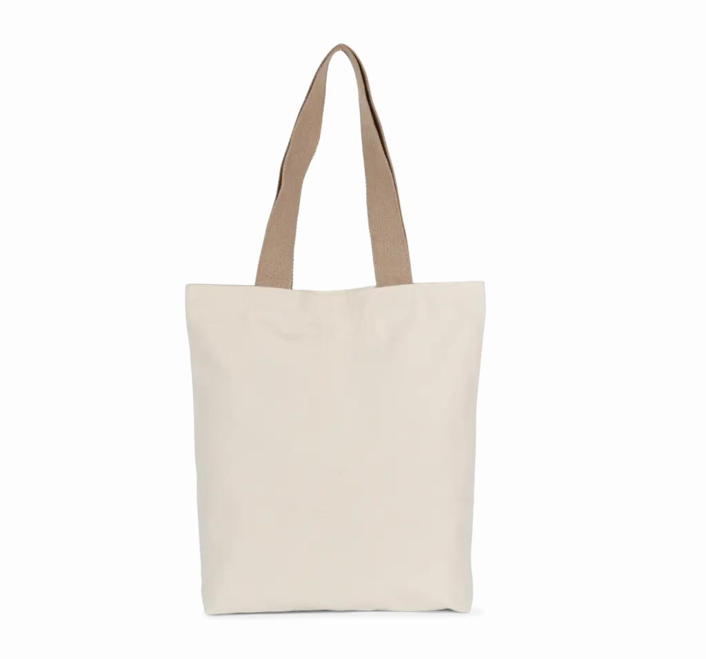 Gerecyclede shopper met platte bodem, ecume / hemp — productfoto 6