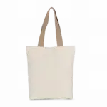 Gerecyclede shopper met platte bodem, ecume / hemp — productfoto 6