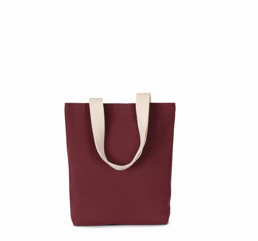 Gerecyclede shopper met platte bodem, rosewood / ecume