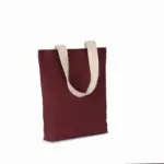 Gerecyclede shopper met platte bodem, rosewood / ecume — productfoto 3