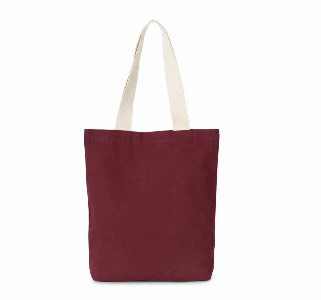 PS_KI5202_ROSEWOOD-ECUME - Katoenendraagtassen Gerecyclede shopper met platte bodem, rosewood / ecume — productfoto 8