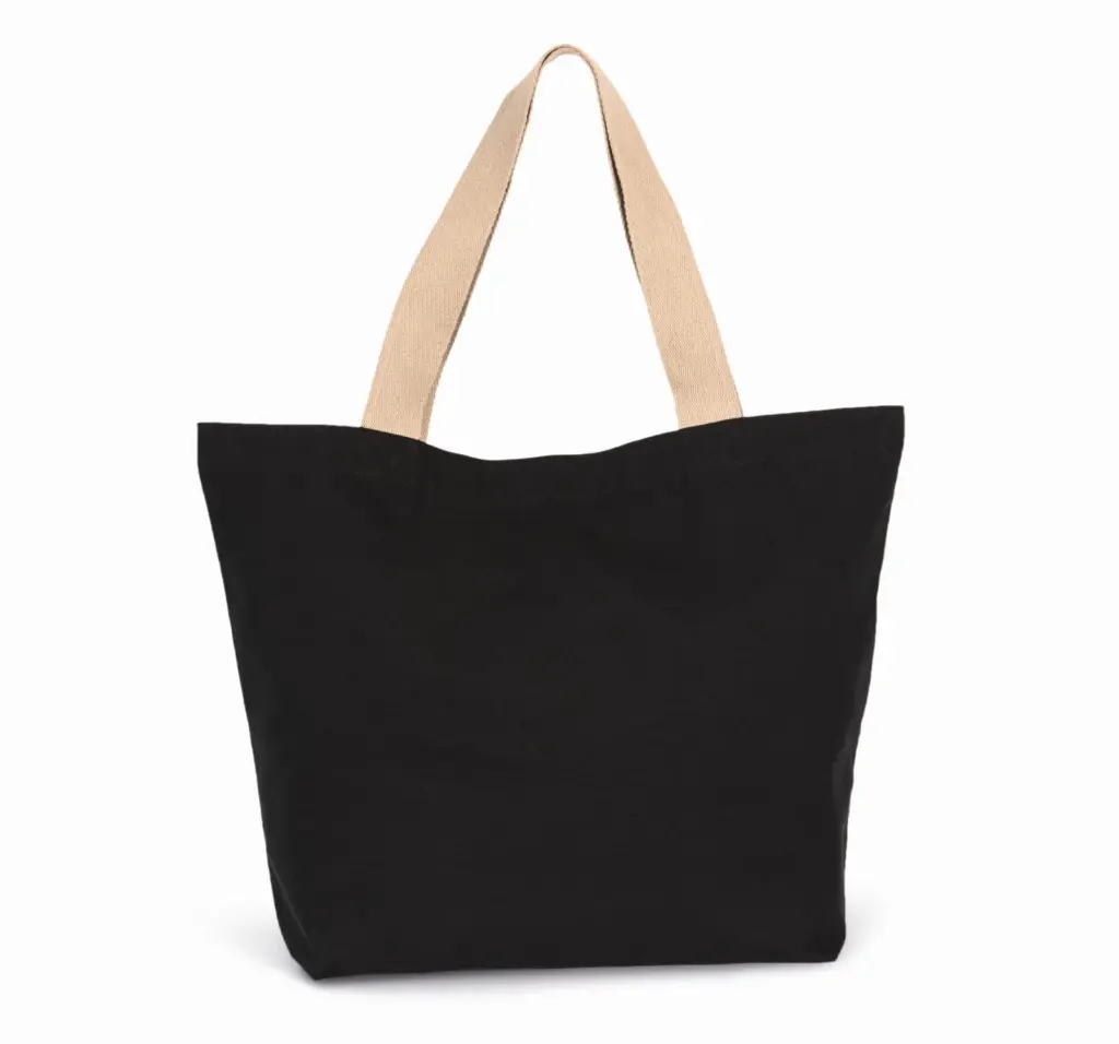 Grote, gerecyclede shopper met platte bodem