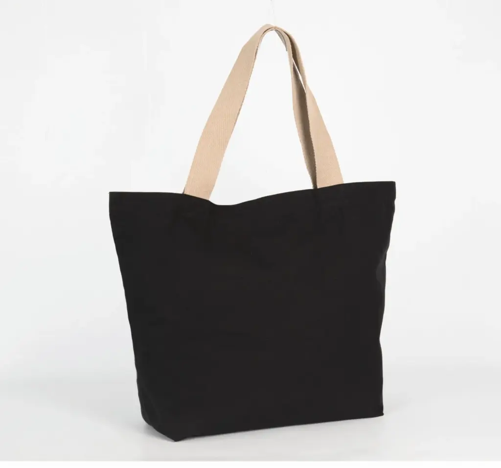 KI5204-6_2021 - Katoenendraagtassen Grote, gerecyclede shopper met platte bodem — productfoto 2