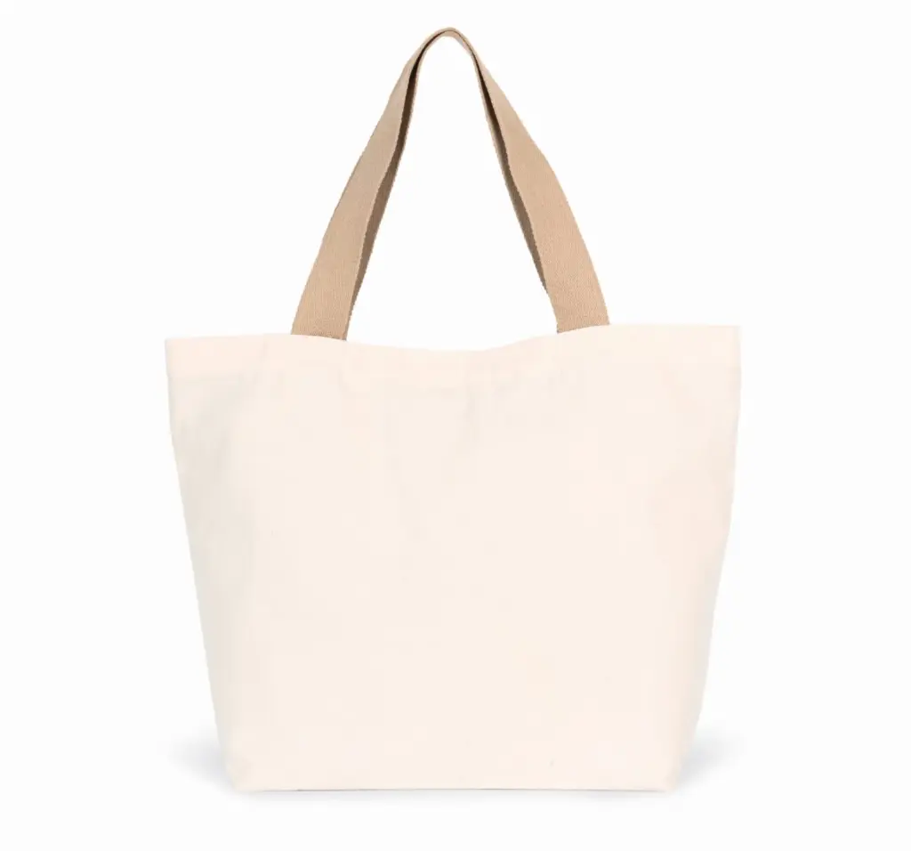 KI5204-5_2021 - Katoenendraagtassen Grote, gerecyclede shopper met platte bodem — productfoto 4