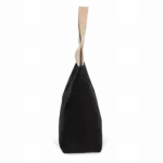 Grote, gerecyclede shopper met platte bodem, black night / hemp — productfoto 5