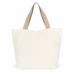 PS_KI5204_ECUME-HEMP - Katoenendraagtassen Grote, gerecyclede shopper met platte bodem, ecume / hemp — productfoto 7
