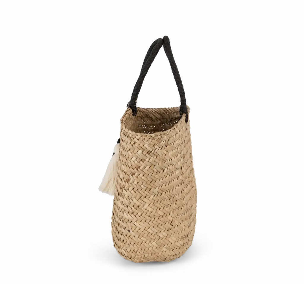 Rieten boodschappenmand, straw — productfoto 2