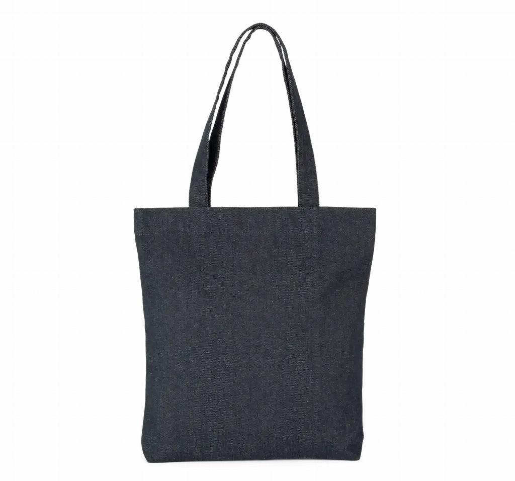PS_KI5228_RECYCLEDDENIM - Katoenendraagtassen Shopper in denim, recycled denim — productfoto 3