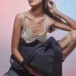 Grote shopper van denim — productfoto 2