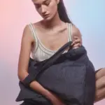 Grote shopper van denim — productfoto 3