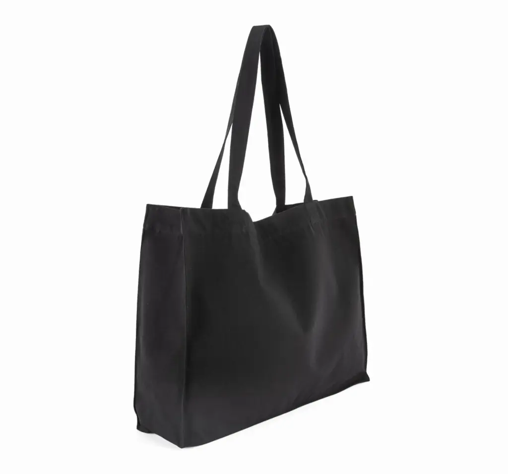 Grote shopper van gerecycled katoen.