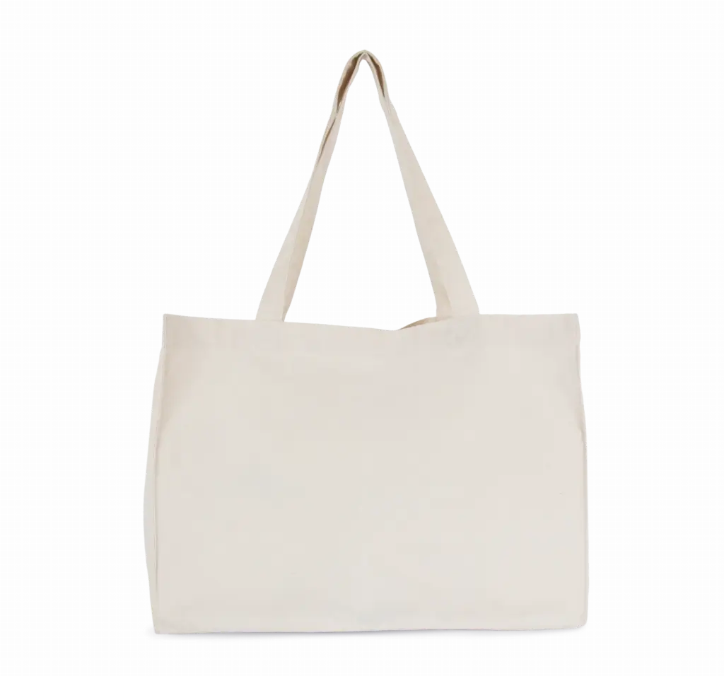 PS_KI5230_ECUME - Katoenendraagtassen Grote shopper van gerecycled katoen., ecume — productfoto 6