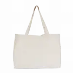 Grote shopper van gerecycled katoen., ecume — productfoto 6