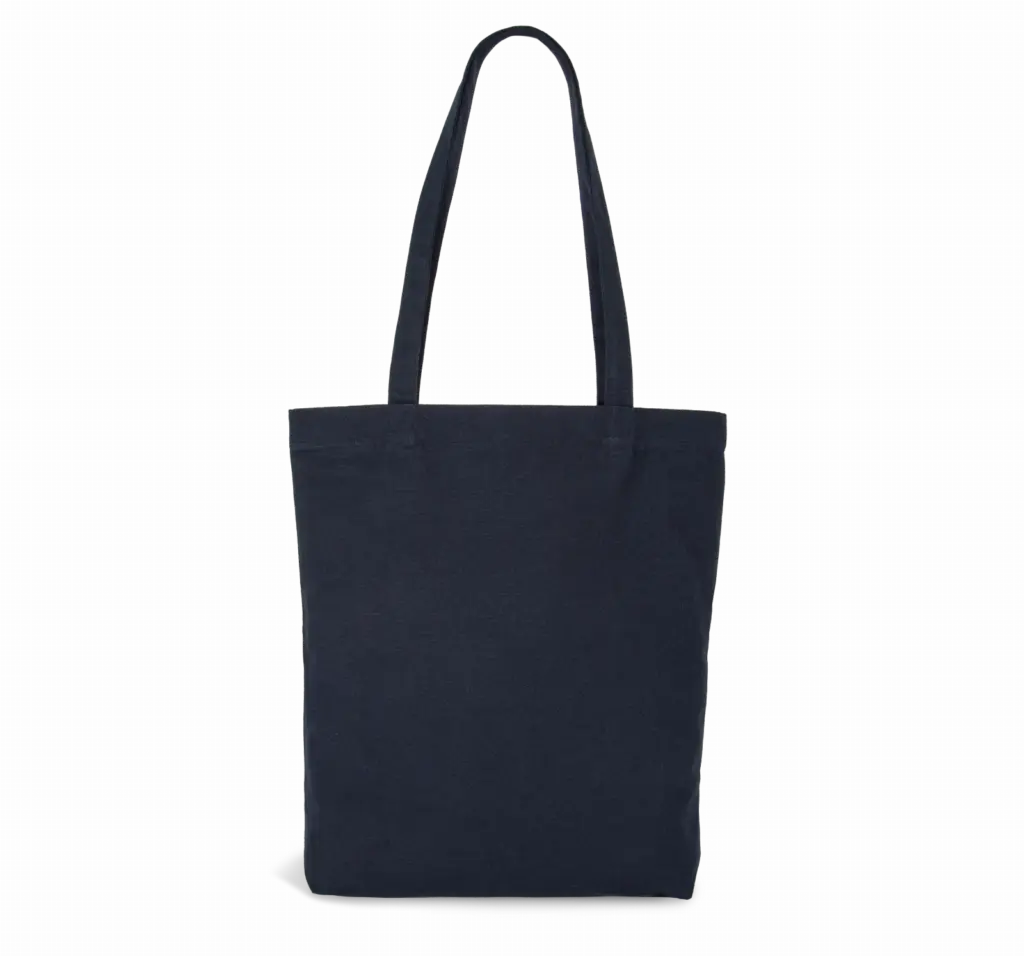 PS_KI5808_NAVYBLUEJHOOT - Hidalgo-werbeartikel Gerecycleerde katoenen shopper 'K-loop project', navy blue jhoot — productfoto 5