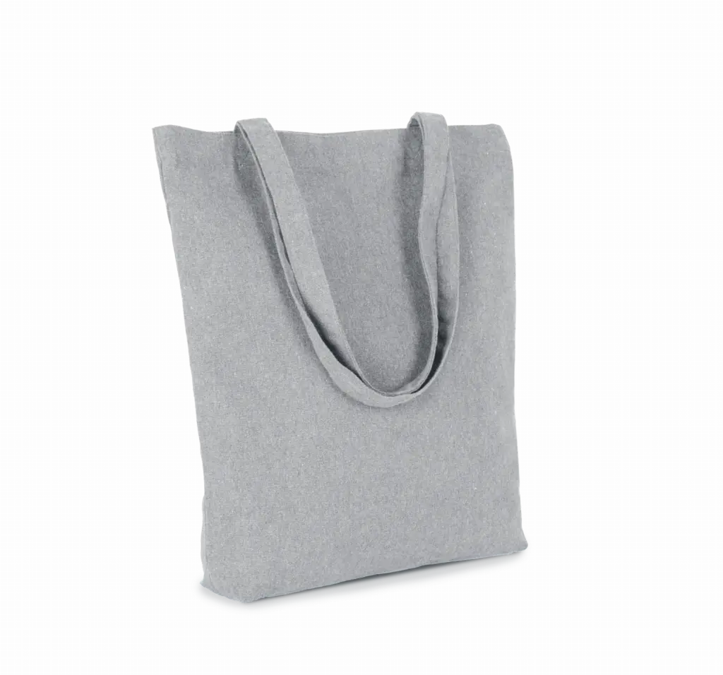 PS_KI5808-FS_OXFORDGREYJHOOT - Hidalgo-werbeartikel Gerecycleerde katoenen shopper 'K-loop project', oxford grey jhoot — productfoto 6