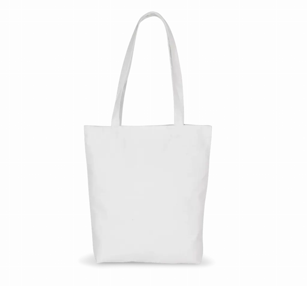 Gerecycleerde katoenen shopper 'K-loop project', white jhoot — productfoto 8