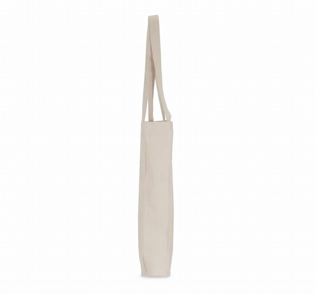 Totebag met bodem en ruimteplooi, natural — productfoto 3
