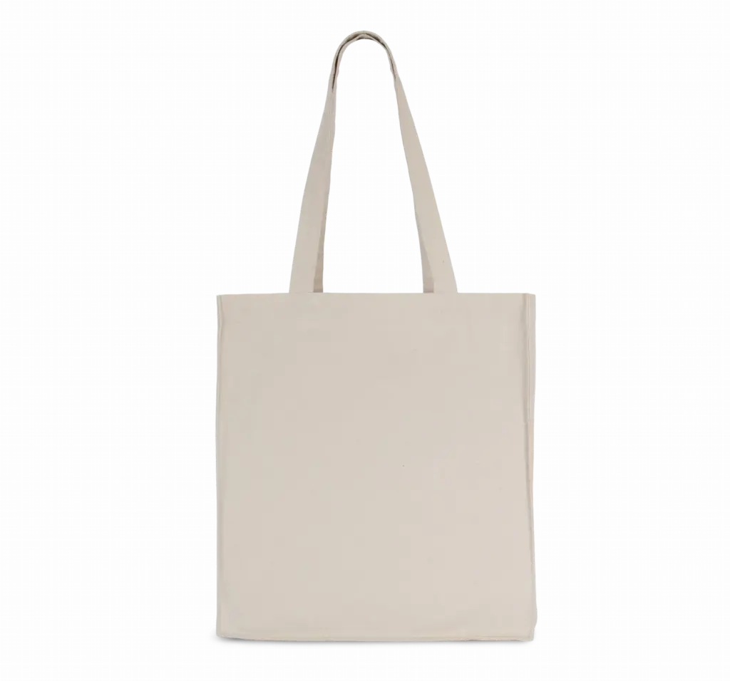 Totebag met bodem en ruimteplooi, natural — productfoto 4