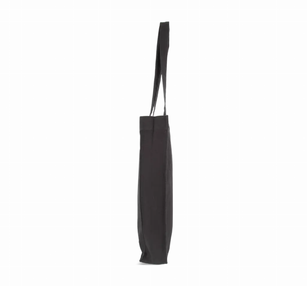 Totebag met bodem en ruimteplooi, washed black — productfoto 4