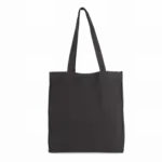 Totebag met bodem en ruimteplooi, washed black — productfoto 5