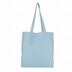 Totebag met bodem en ruimteplooi, washed dream blue — productfoto 6