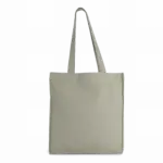 Totebag met bodem en ruimteplooi, washed green clay — productfoto 7