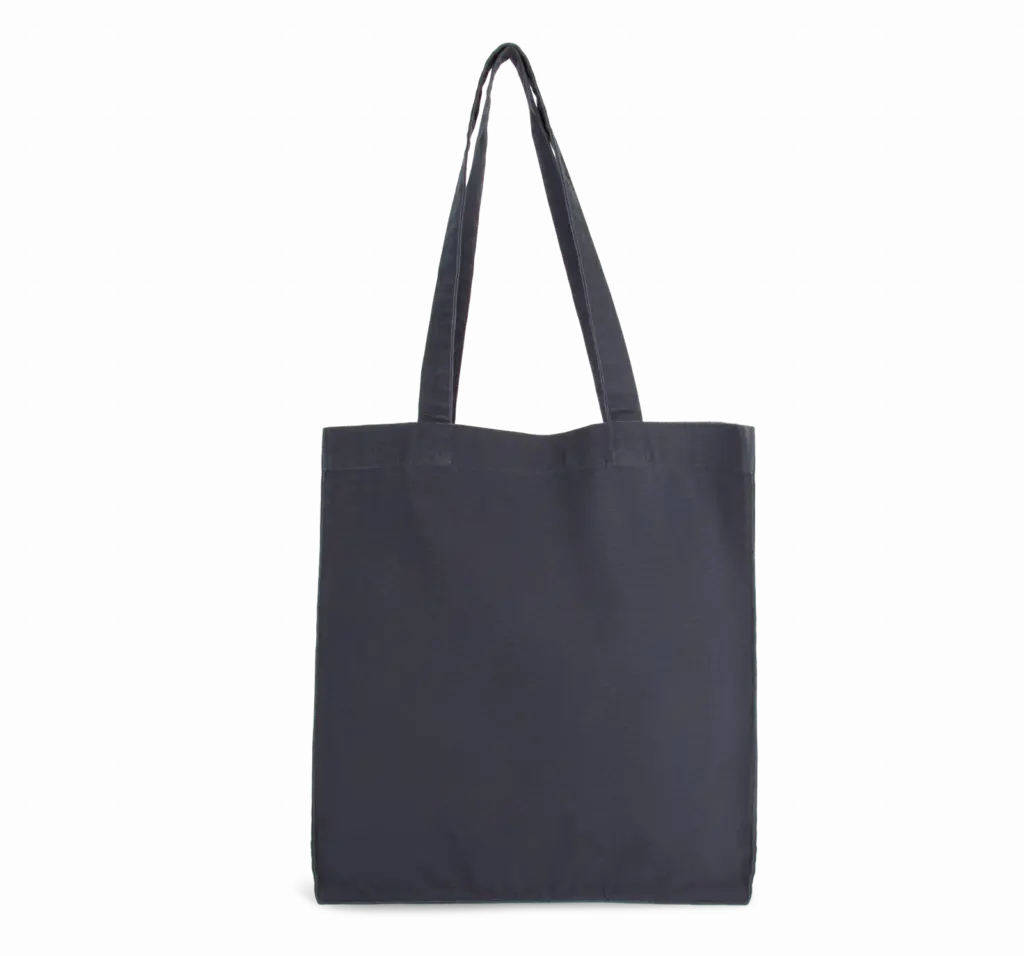 Totebag met bodem en ruimteplooi, washed navy — productfoto 8