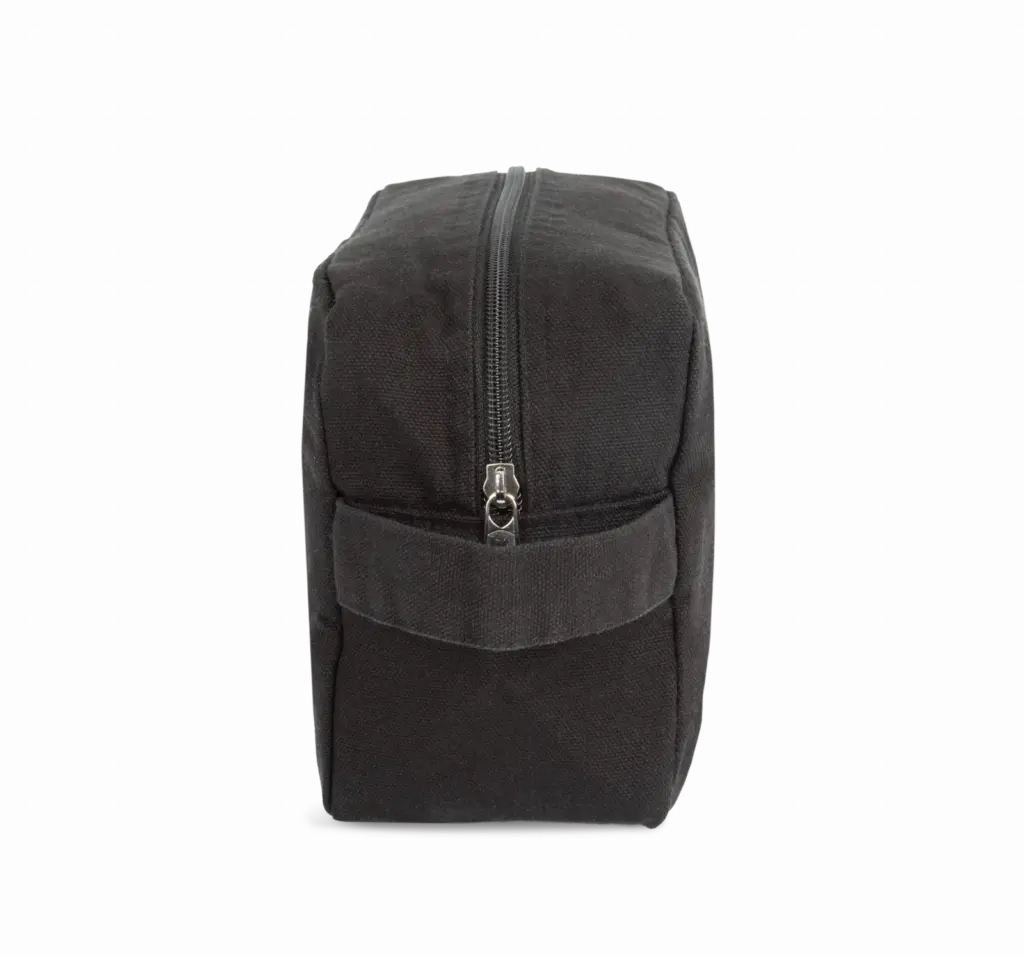 Toilettas van biologisch katoen., washed black — productfoto 4