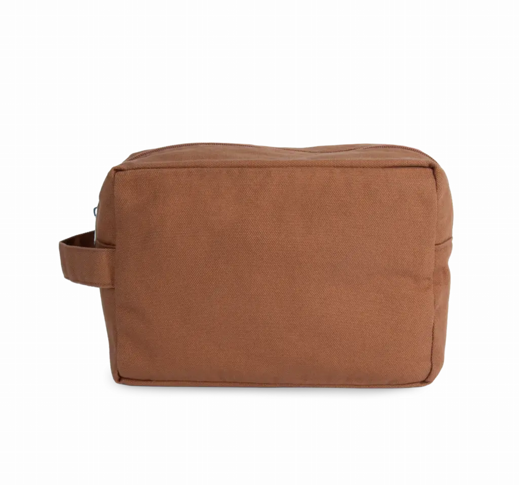 PS_KI6303_WASHEDCARAMELCOFFEE - Katoenendraagtassen Toilettas van biologisch katoen., washed caramel coffee — productfoto 6