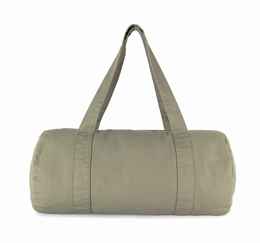 PS_KI6602_WASHEDGREENCLAY - Katoenendraagtassen Duffeltas van biologisch katoen, washed green clay — productfoto 9